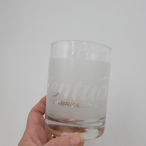 Kentucky Unbridled Spirit Premium Bourbon Whisky Glass Tumbler Etched 4" Tall